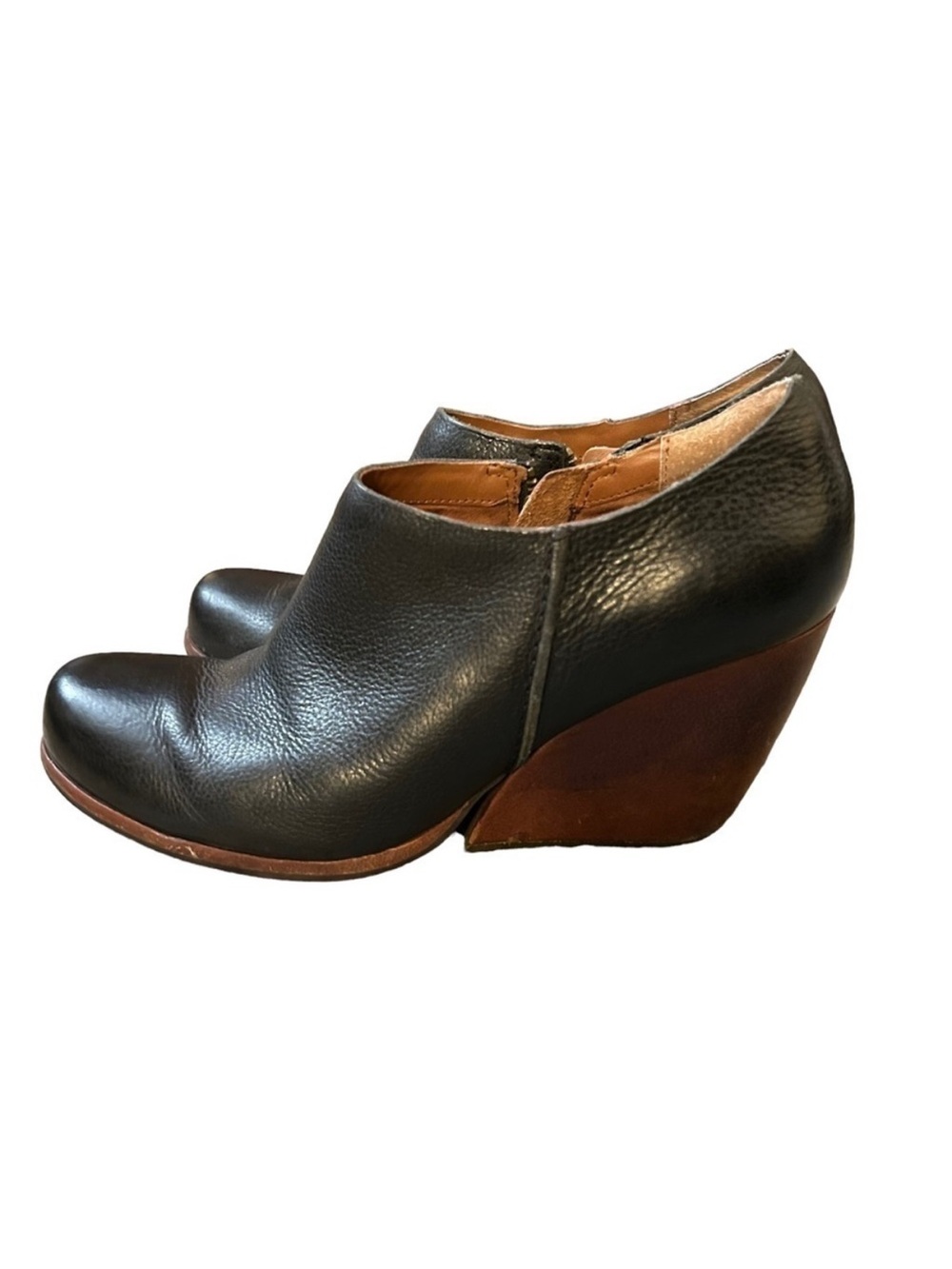 KORK Ease Shoes Womens Size 9 Natalya Black Wedge Booties Boho Academia Preppy